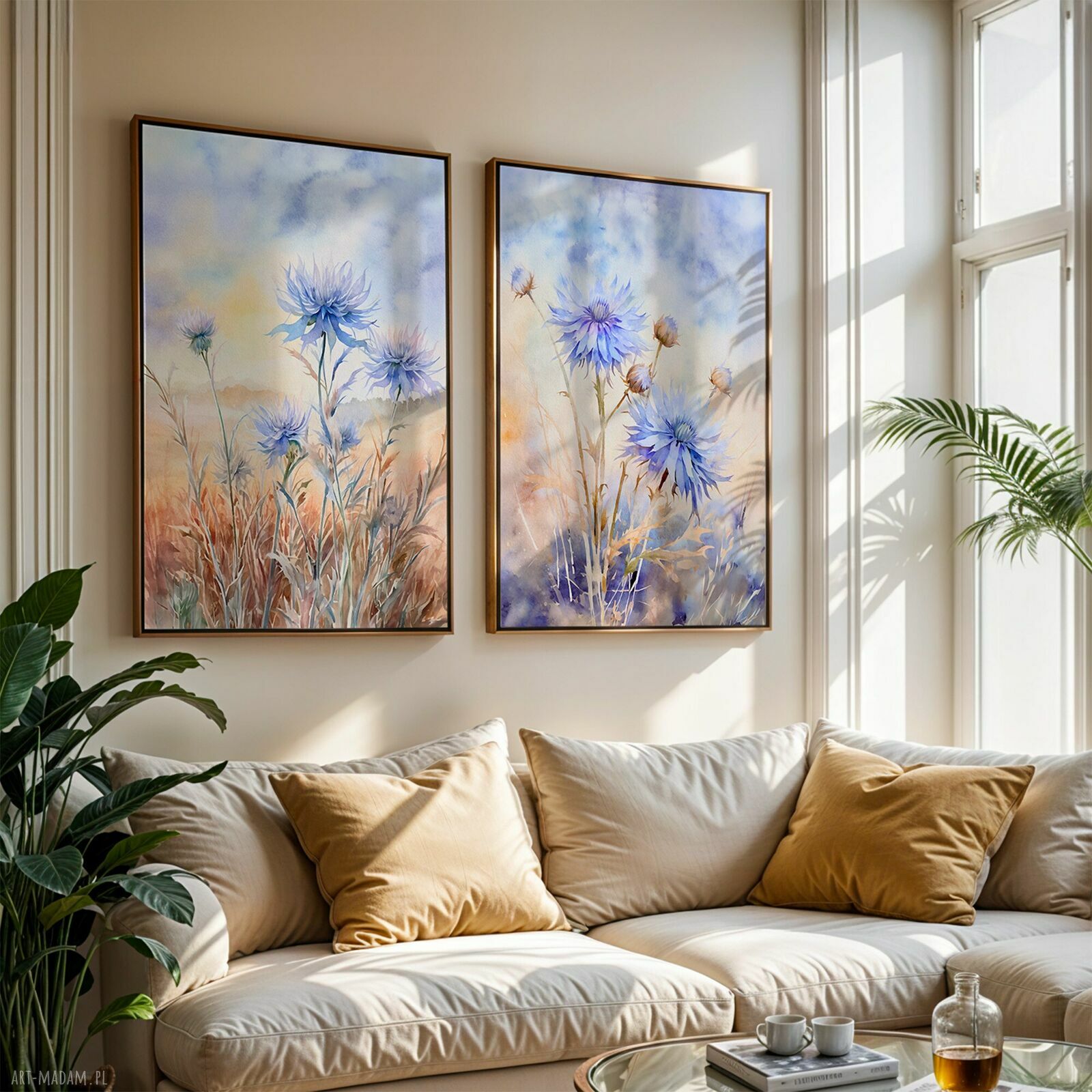 Delikatne chabry - zestaw 2 plakatów 50x70 cm (bez ramek)