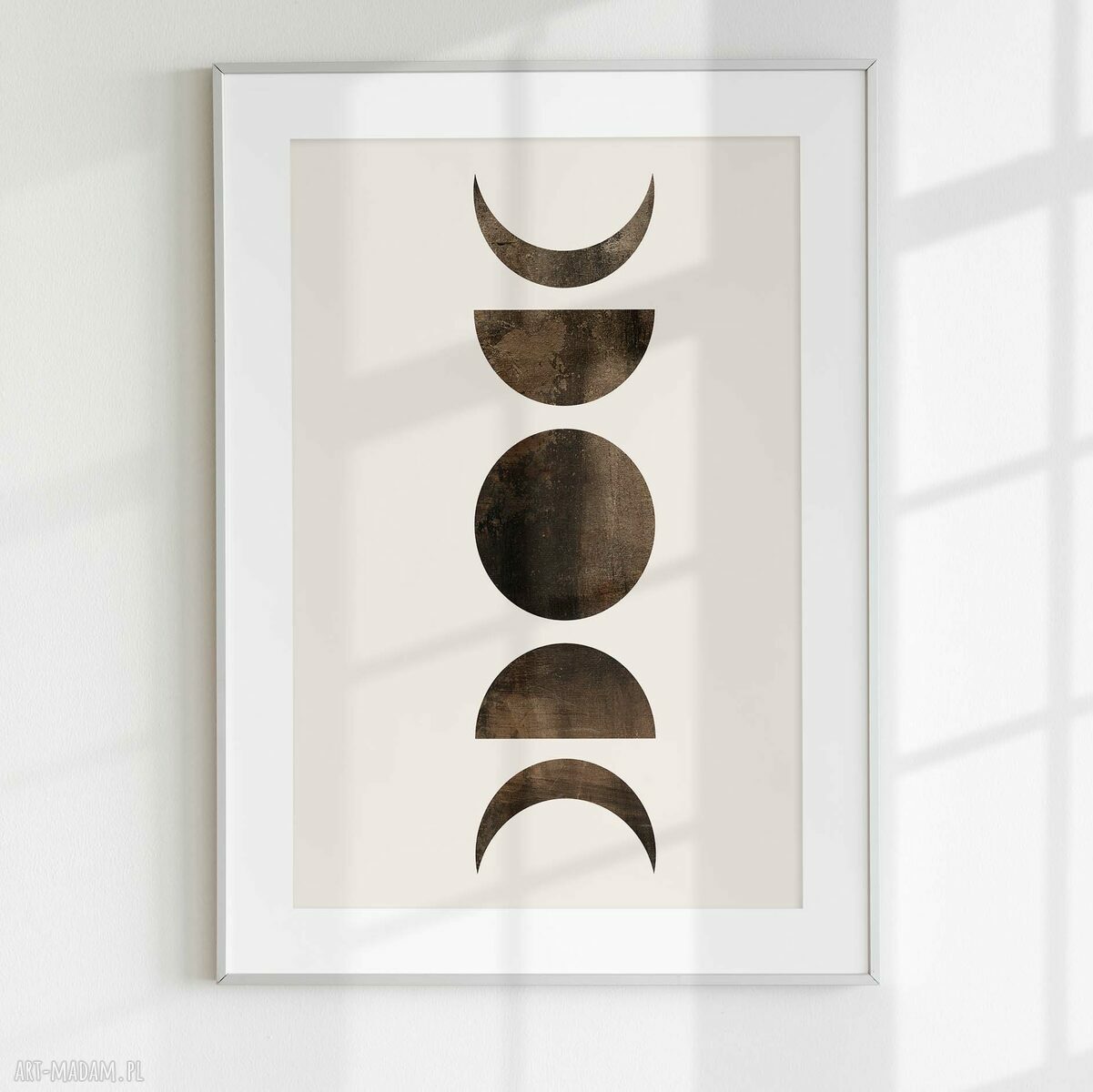 Zestaw plakatów 40x50 cm boho Mid Century Modern - księżyc i słońce (3 szt.)