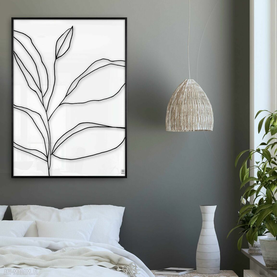 Zestaw plakatów 50x70 cm z dmuchawcem czarno-białym (2 szt.)