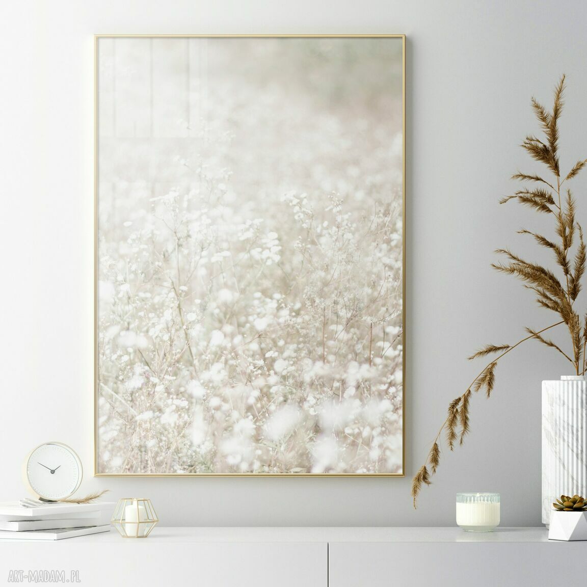 Zestaw plakatów 50x70 cm - Kwiecisty dywan bieli (2 szt.)