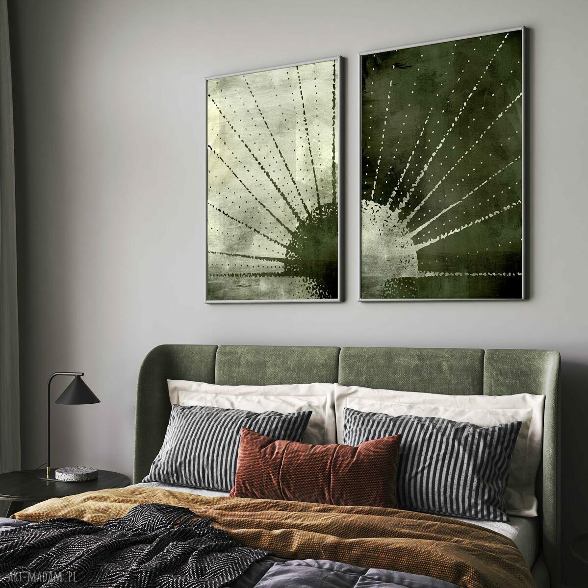 Zestaw 2 plakatów Zielone Słońce - 50x70 cm (bez ram)