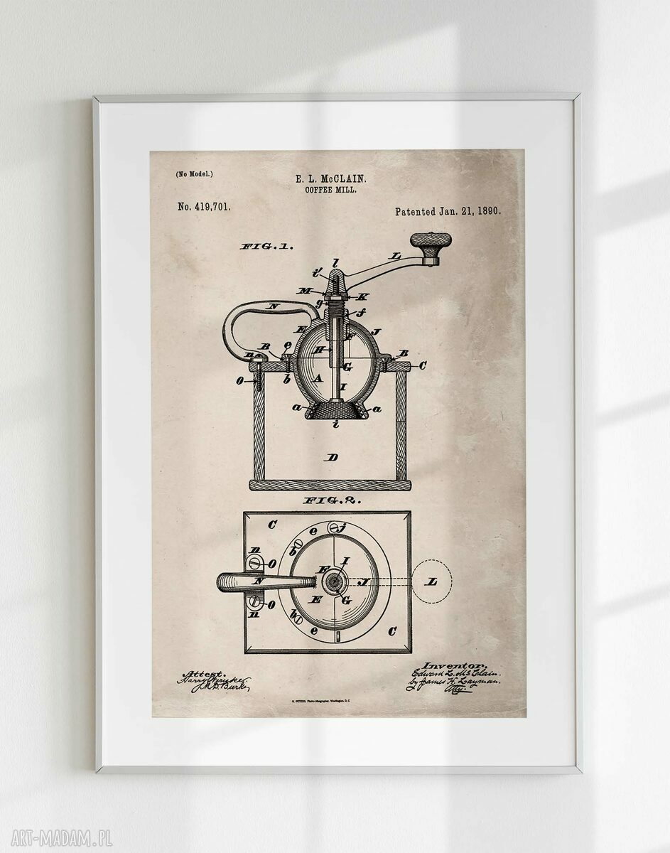 ZESTAW PLAKATÓW 21x30 cm - TRYPTYK RETRO KAWA set66