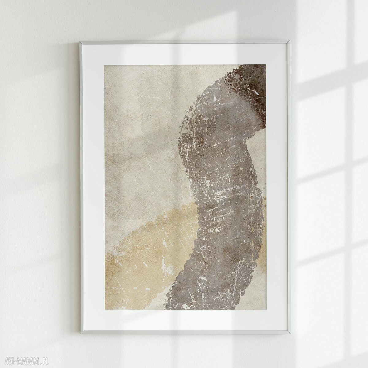 Zestaw plakatów 40x50 cm - Neutralna abstrakcja (tryptyk) beż i brąz