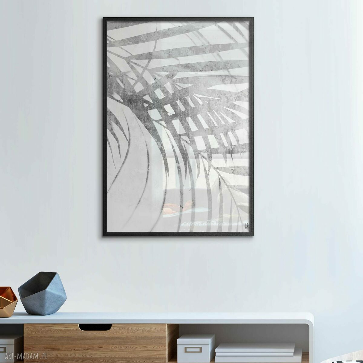 Zestaw plakatów 30x40 cm Szare liście palmy (61)