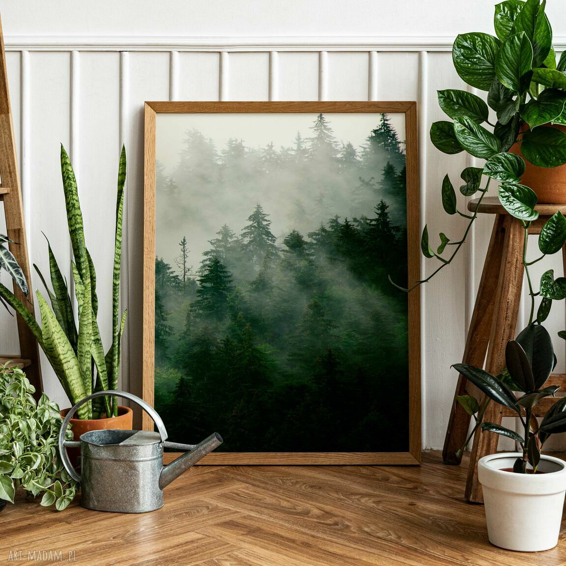 Las we mgle - zestaw 3 plakatów 40x50 cm (tryptyk)