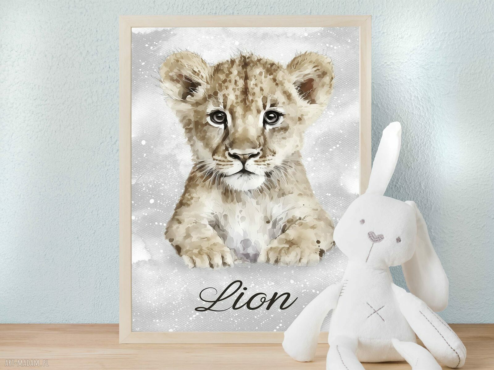 Zestaw plakatów dziecięce safari 30x40 cm (nurs_05) - 3 sztuki