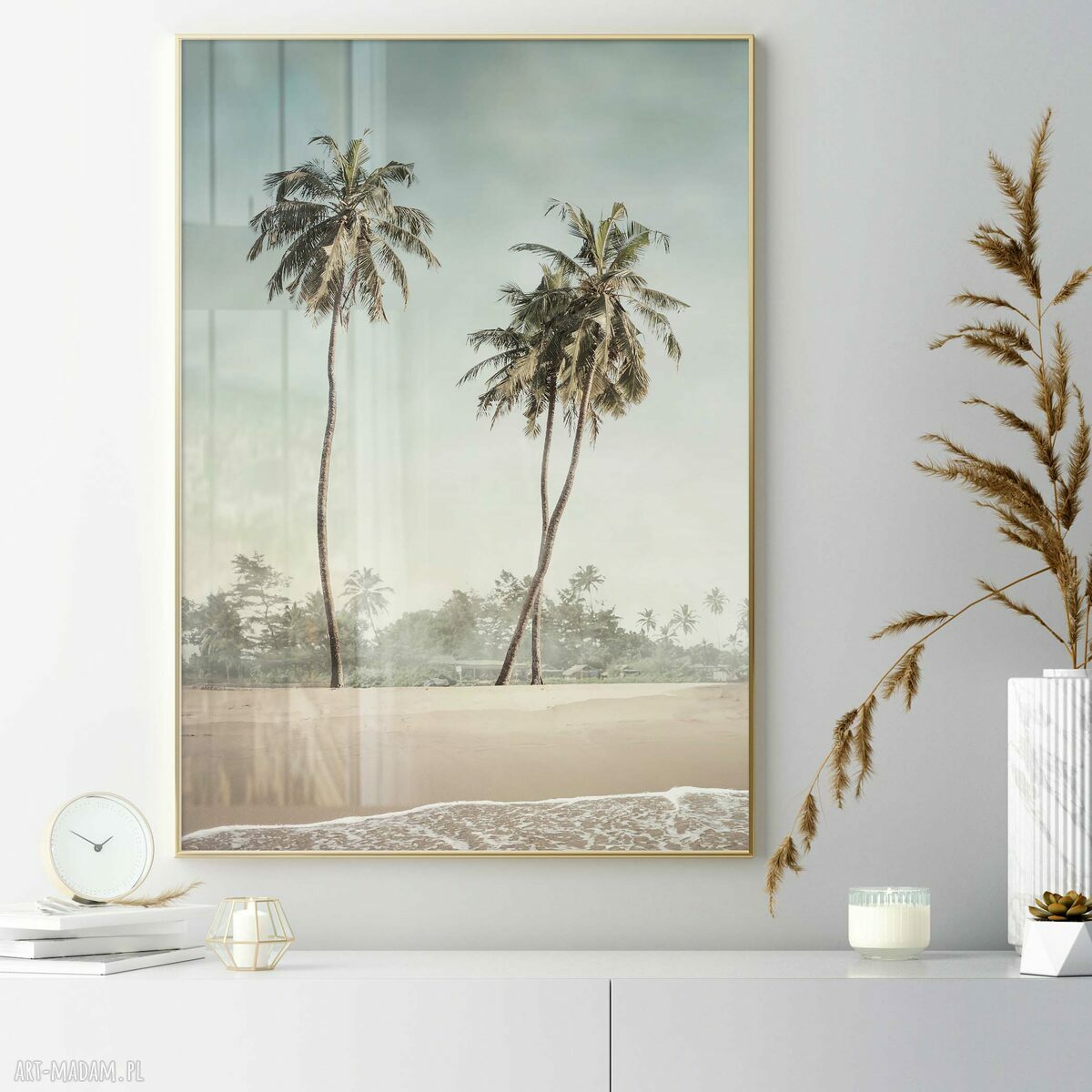 Zestaw dwóch plakatów 30x40 cm Palmy i plaża 75