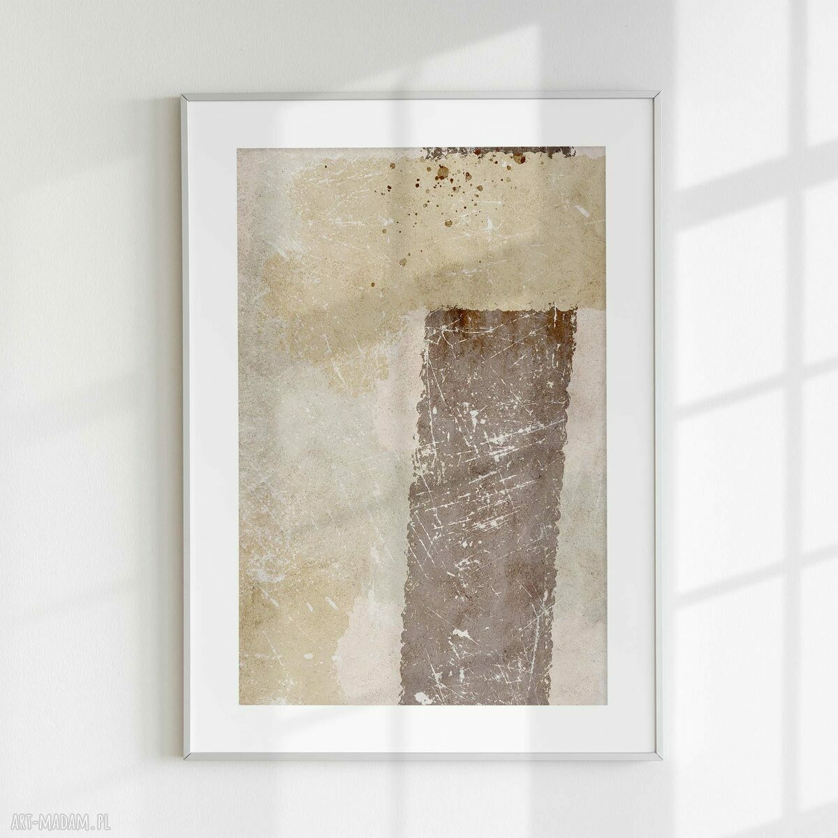 Neutralna abstrakcja w beżach i brązach - zestaw plakatów 50x70 cm (3 szt.)