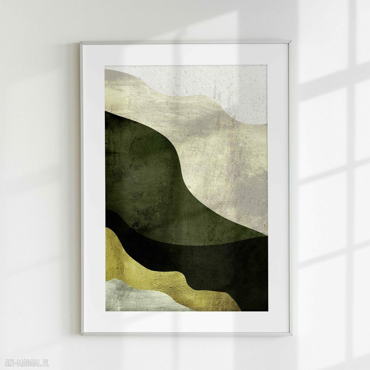 Zestaw 2 plakatów 40x50 cm Abstrakcja z zielenią