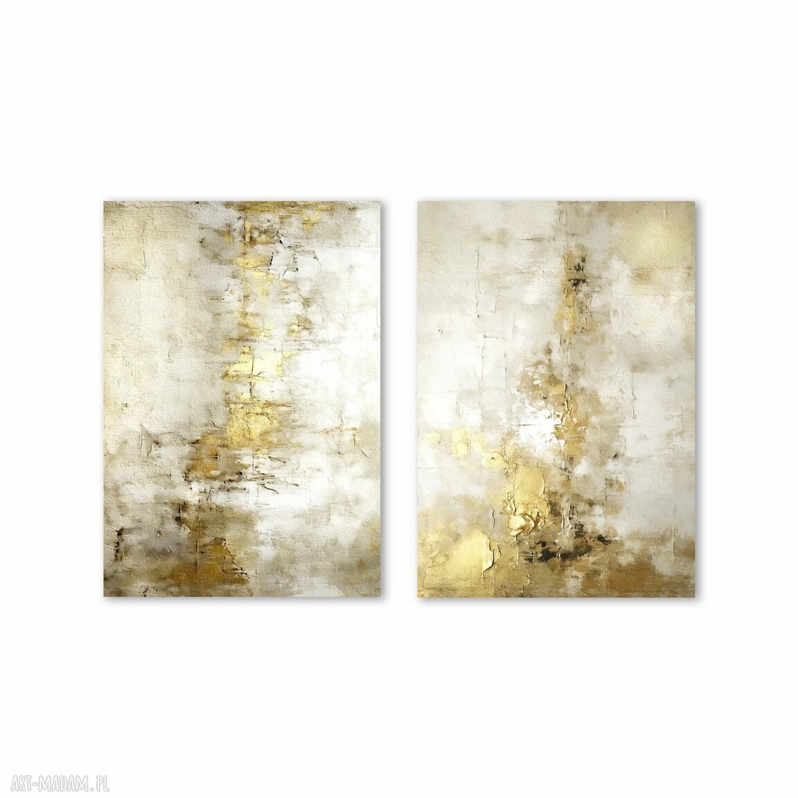 Abstrakcja w złocie - zestaw 2 plakatów 50x70 cm