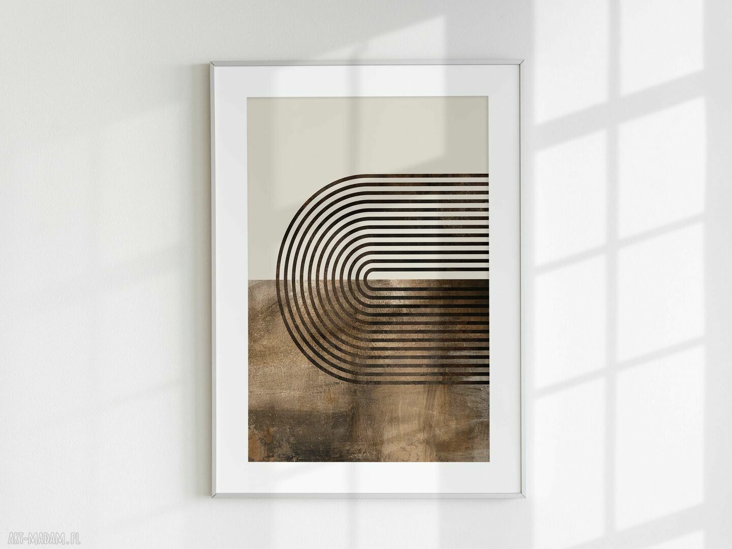 Zestaw plakatów boho 3x50x70 cm - beż, brąz i minimalizm Mid Century Modern