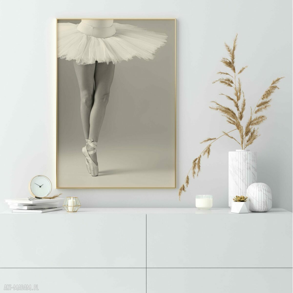 Zestaw plakatów 30x40 cm Tryptyk Baletnica - boho w beżach (set71)
