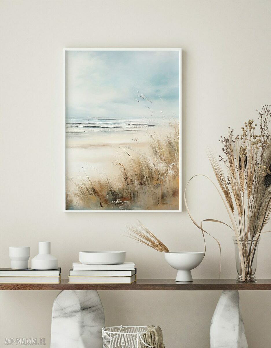 Zestaw 2 plakatów 30x40 cm - Pejzaże morskie w stylu hampton