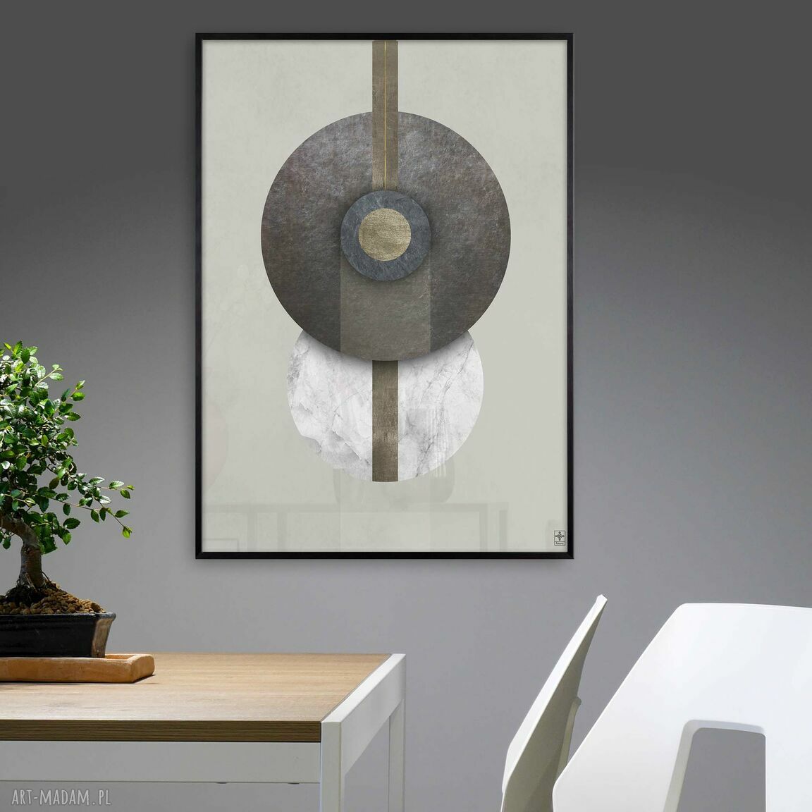 Zestaw plakatów 50x70 cm Kamienne okręgi (2 szt.)
