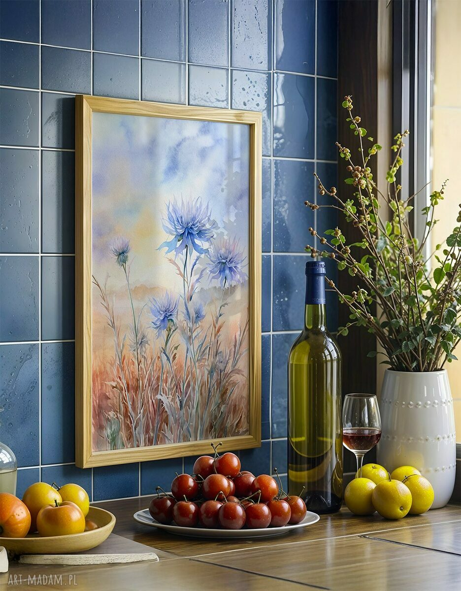 Zestaw 2 plakatów 30x40 cm Delikatne chabry