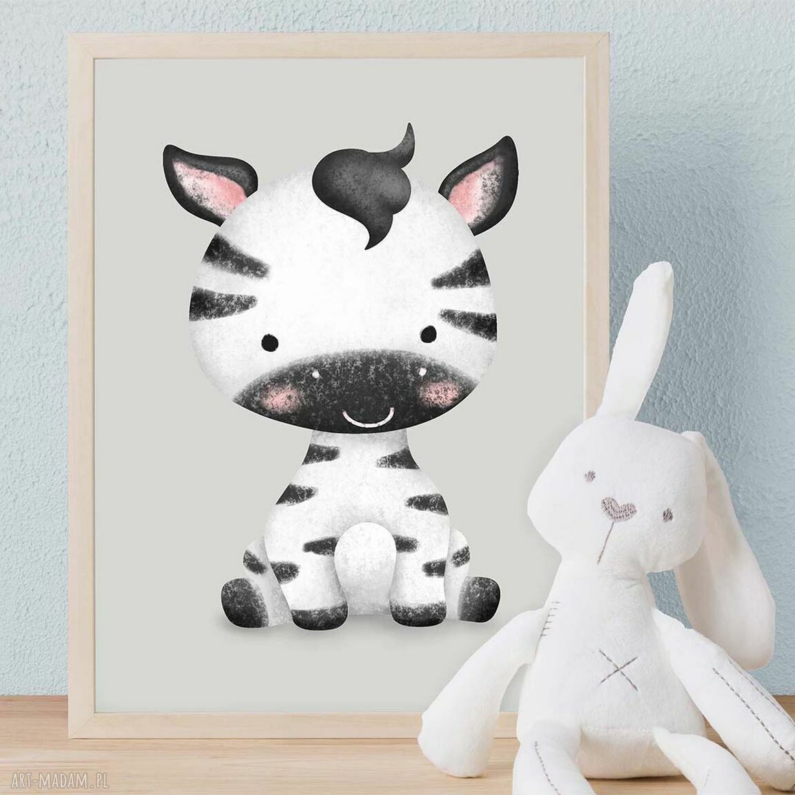 Zestaw 3 plakatów dziecięce safari 30x40 cm Nurs 02 - do pokoju dziecka