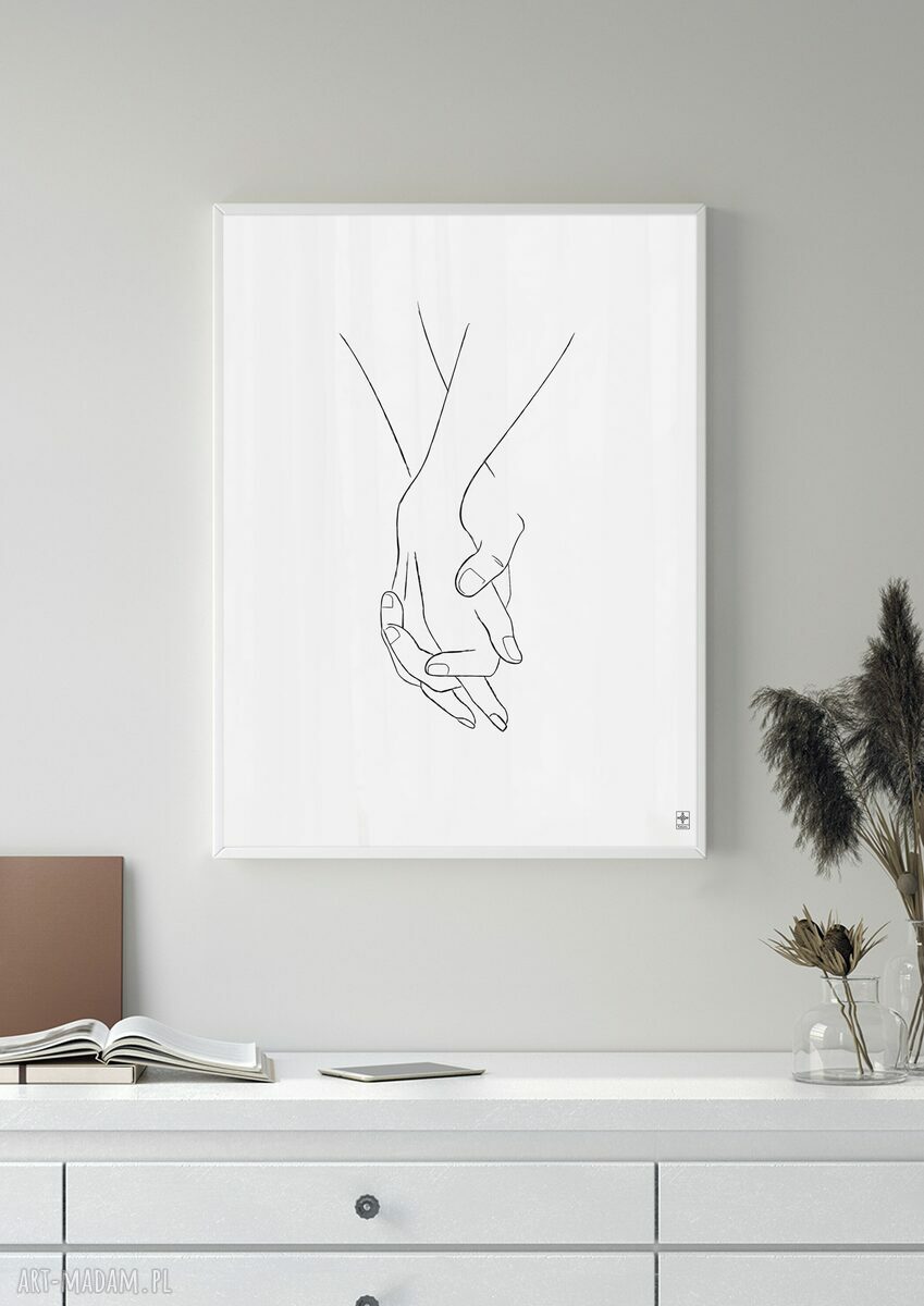 Czarno-białe plakaty line art 50x70 cm - zestaw 2 szt.