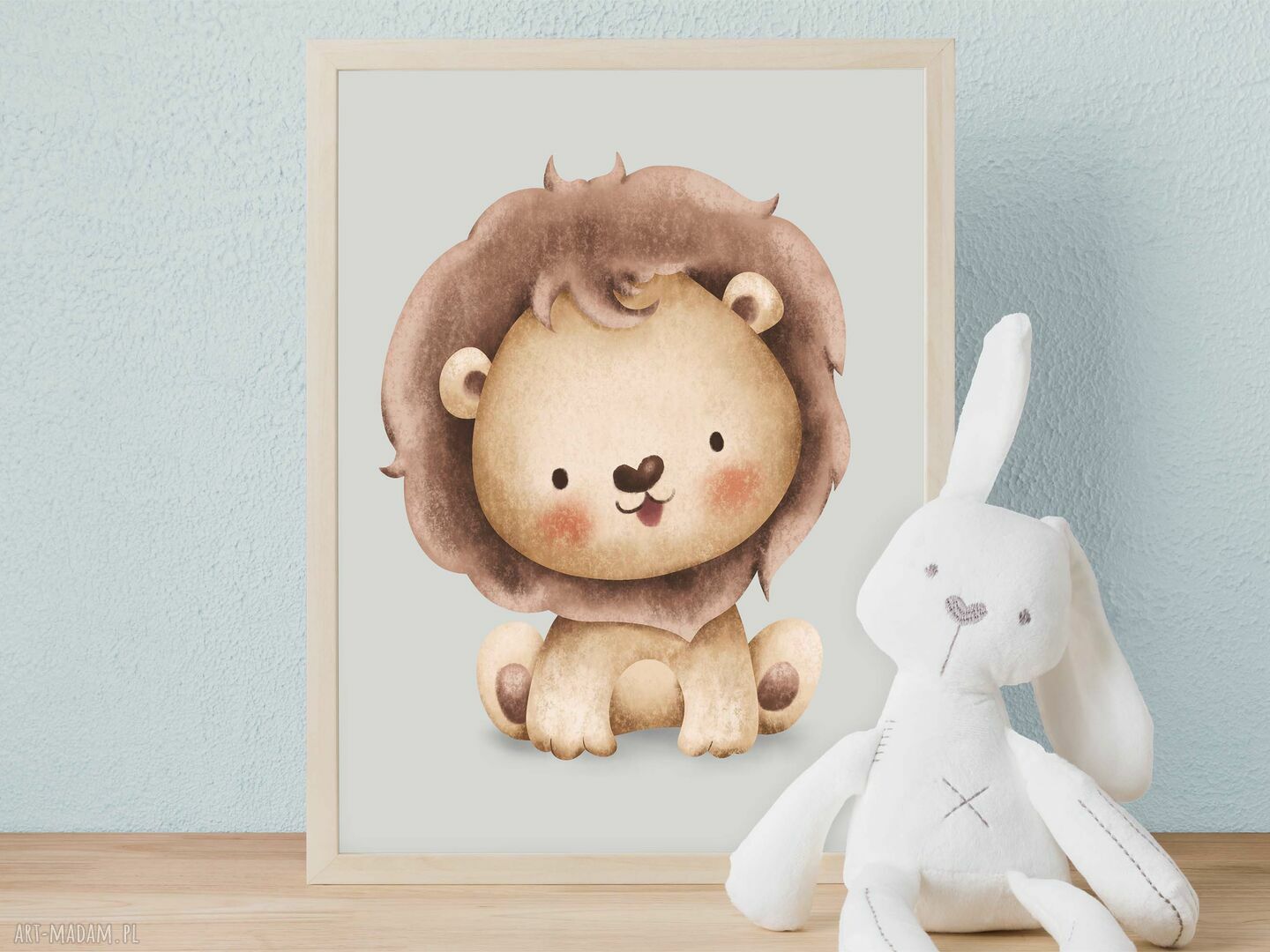Zestaw 3 plakatów dziecięce safari 30x40 cm Nurs 02 - do pokoju dziecka