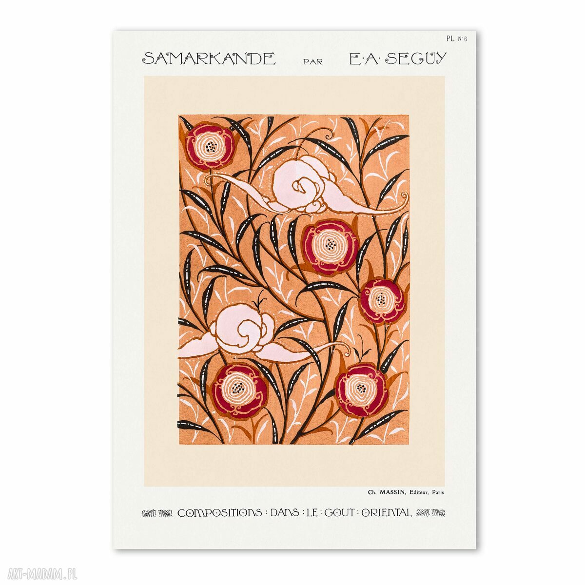 Orientalne wzory vintage - zestaw plakatów 3x50x70 cm (tryptyk)
