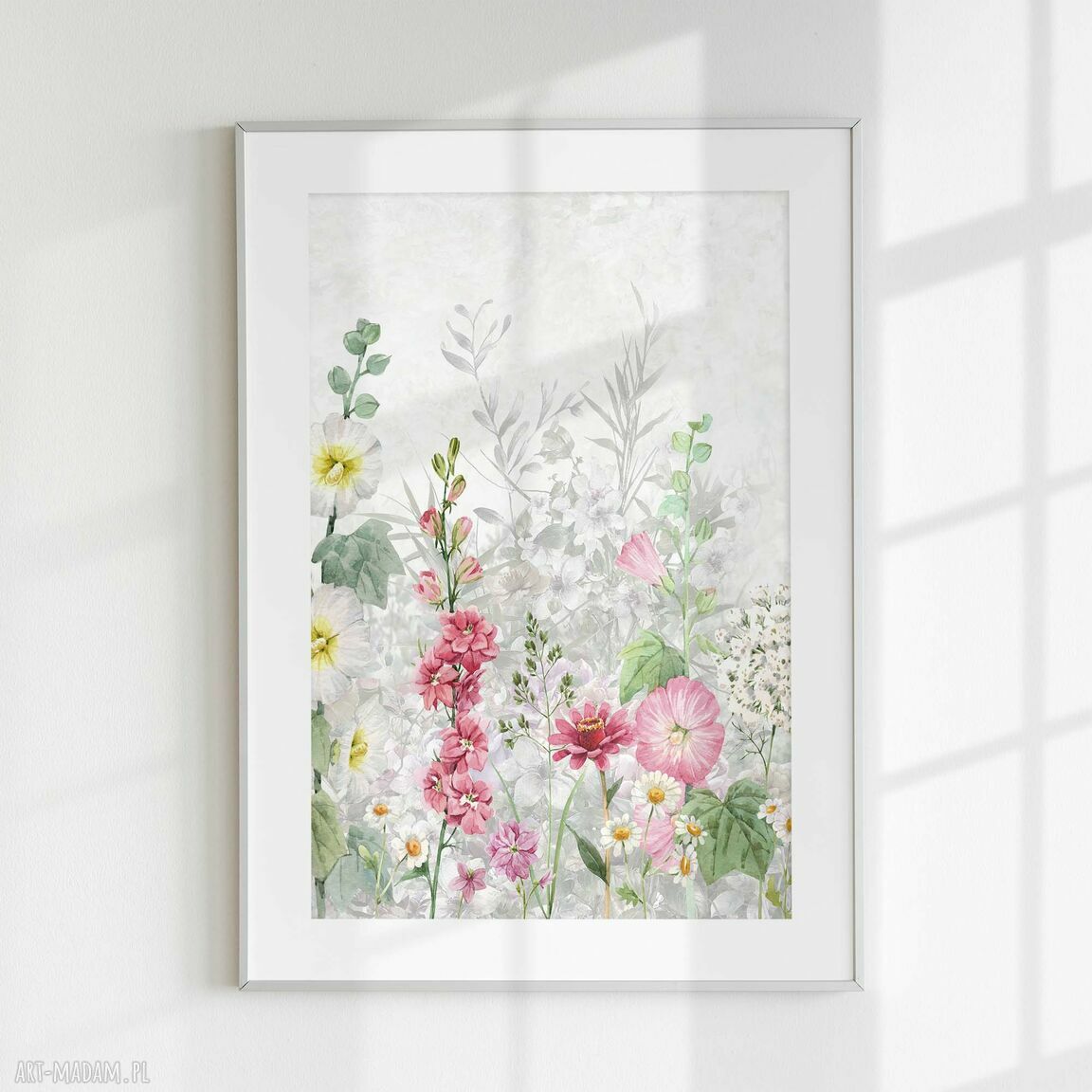 Pastelowy ogród - zestaw 2 plakatów 40x50 cm z kwiatami