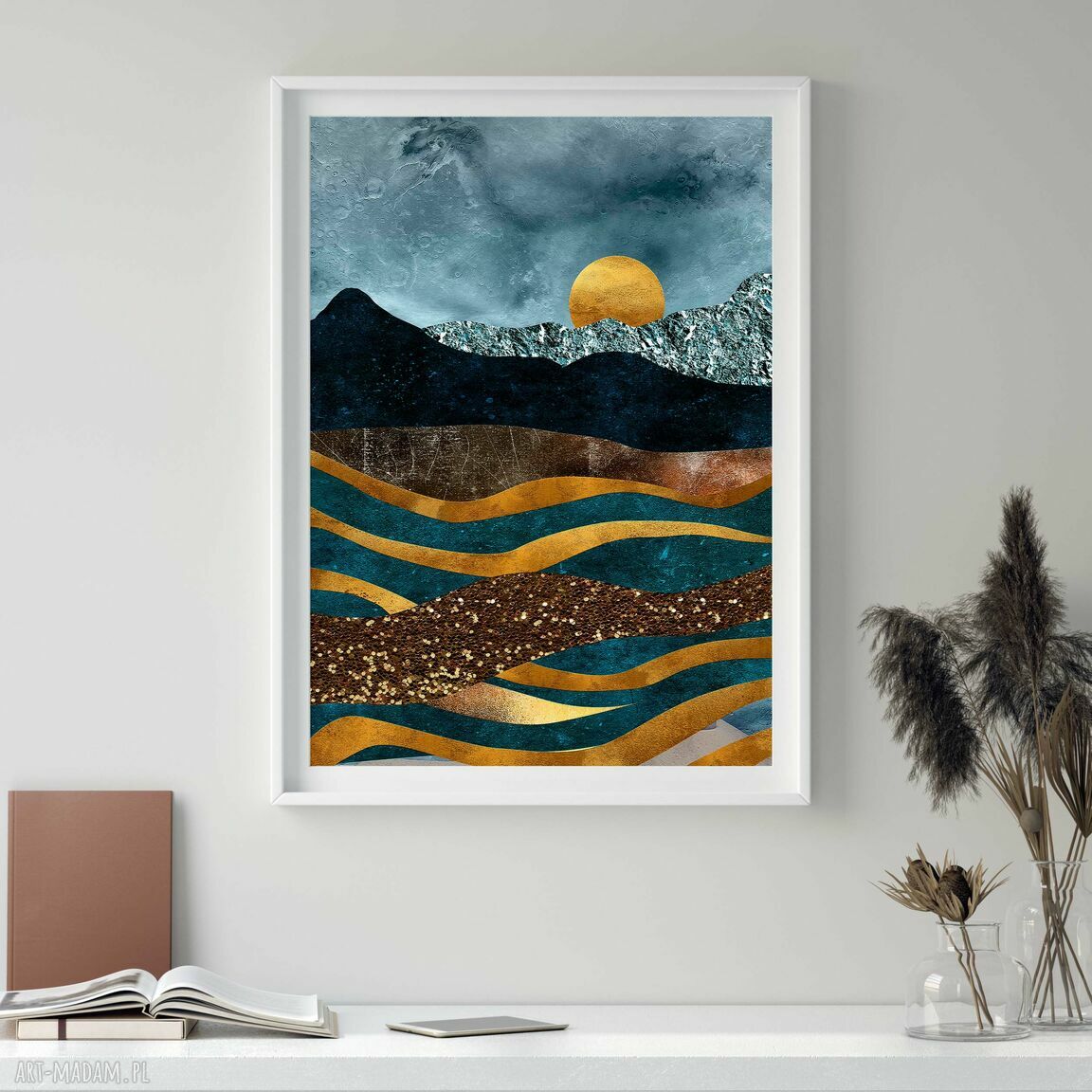 Zestaw 2 plakatów 40x50 cm Abstrakcja i pejzaż Raspberryem