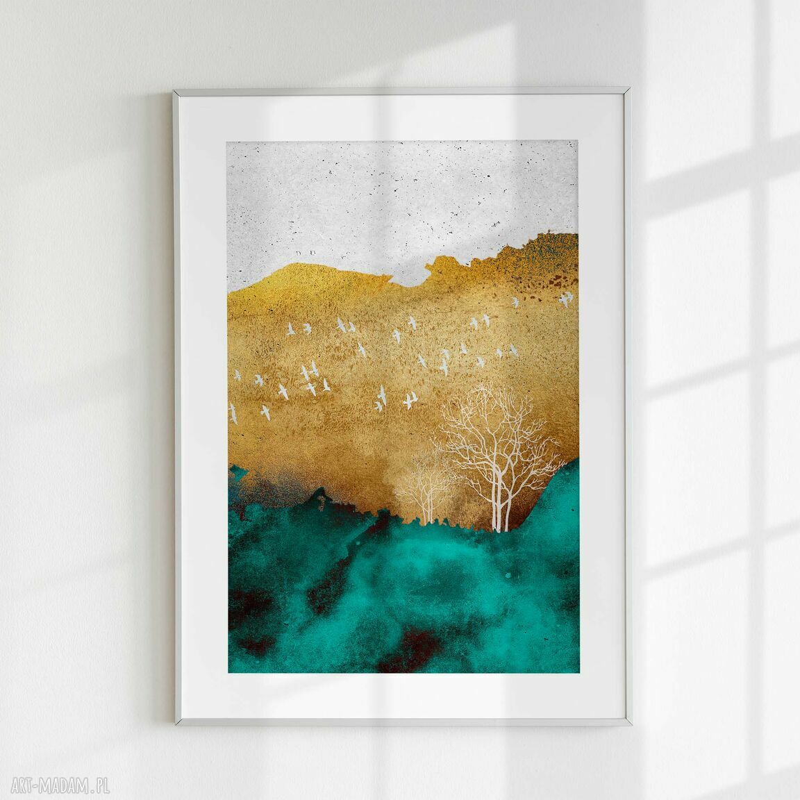 Zestaw plakatów 50x70 cm - tryptyk abstrakcyjnych pejzaży set52