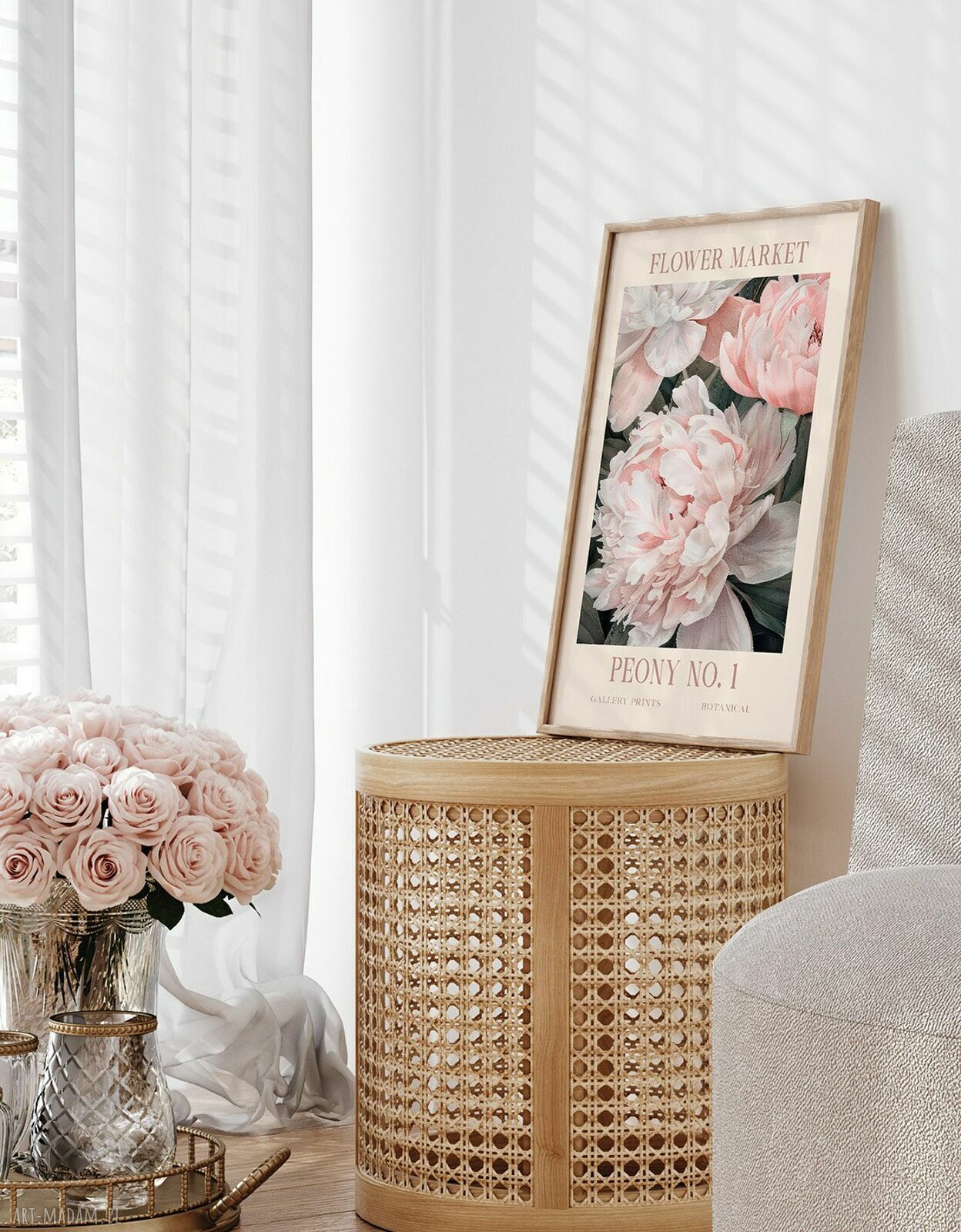 Zestaw 2 plakatów 61x91 cm Flower Market (kwiatowy klimat do Twojego salonu)