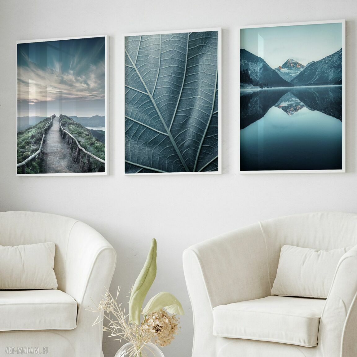 Zestaw plakatów 50x70 cm Pejzaże i natura (96) - tryptyk do sypialni (3 szt.)