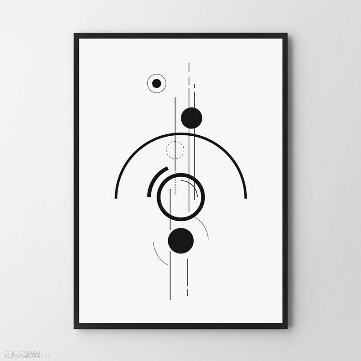 Zestaw 2 plakatów Black Circle 30x40 cm - czarna abstrakcja