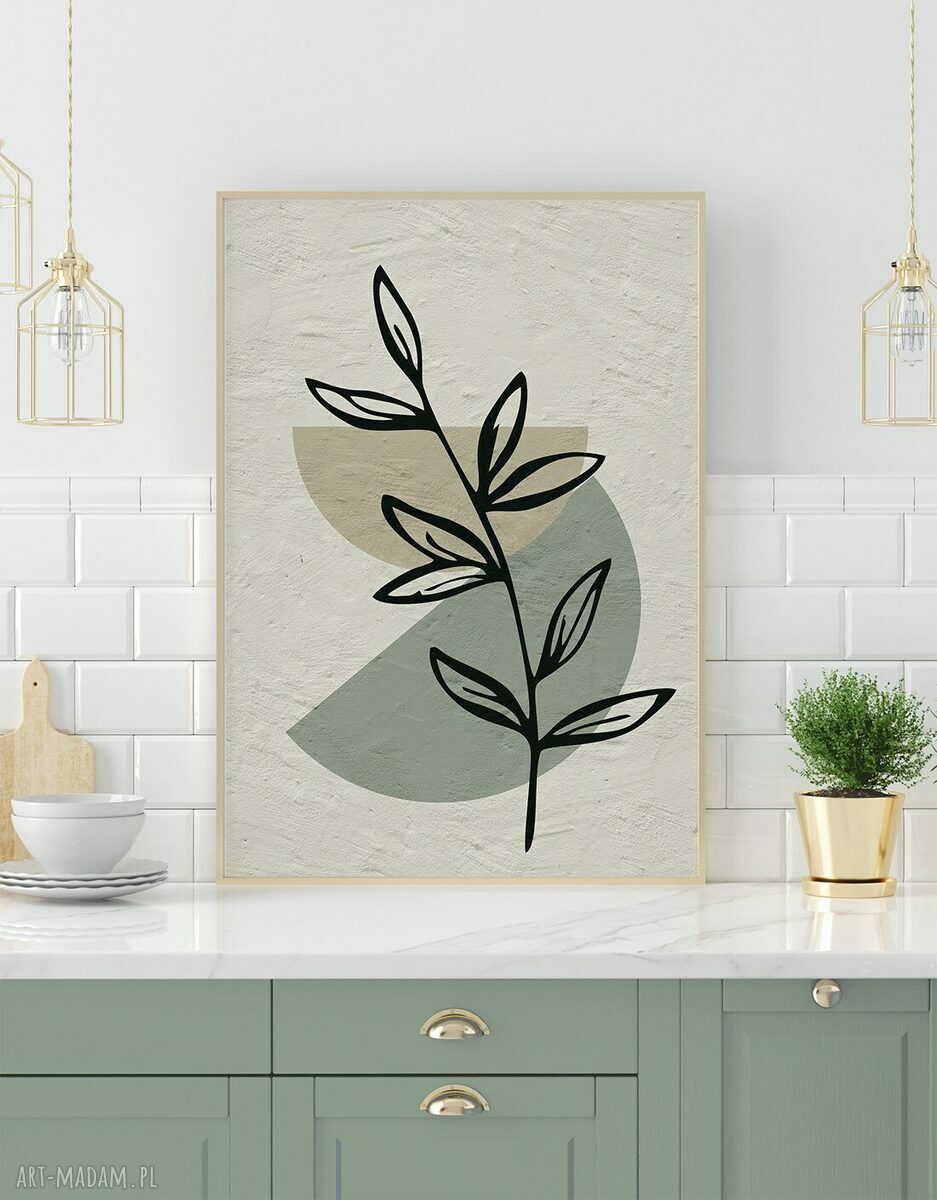 Zestaw plakatów 30x40 cm Abstrakcja boho - tryptyk bez ram (set177)