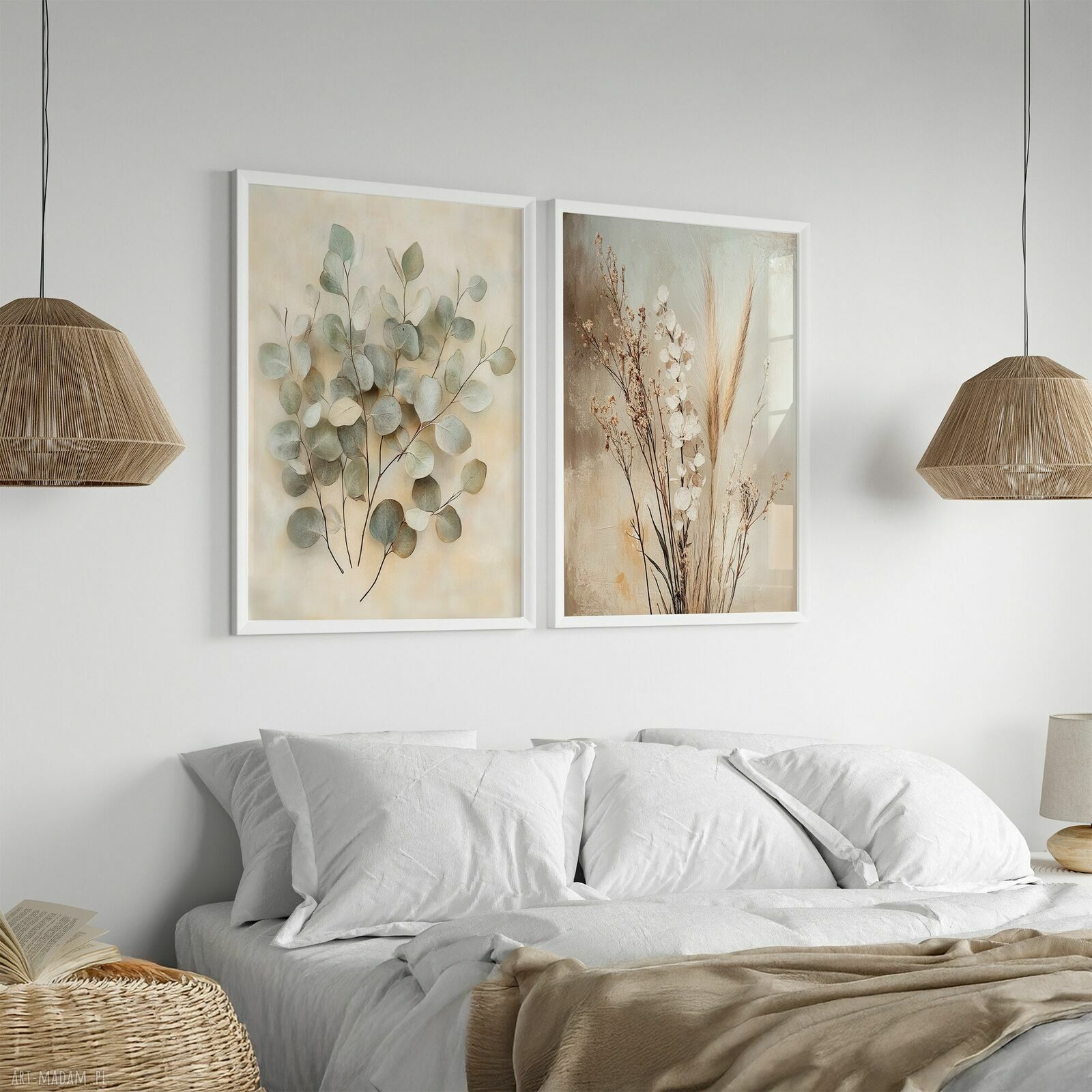 Zestaw 2 plakatów botanicznych 50x70 cm (boho) - do salonu