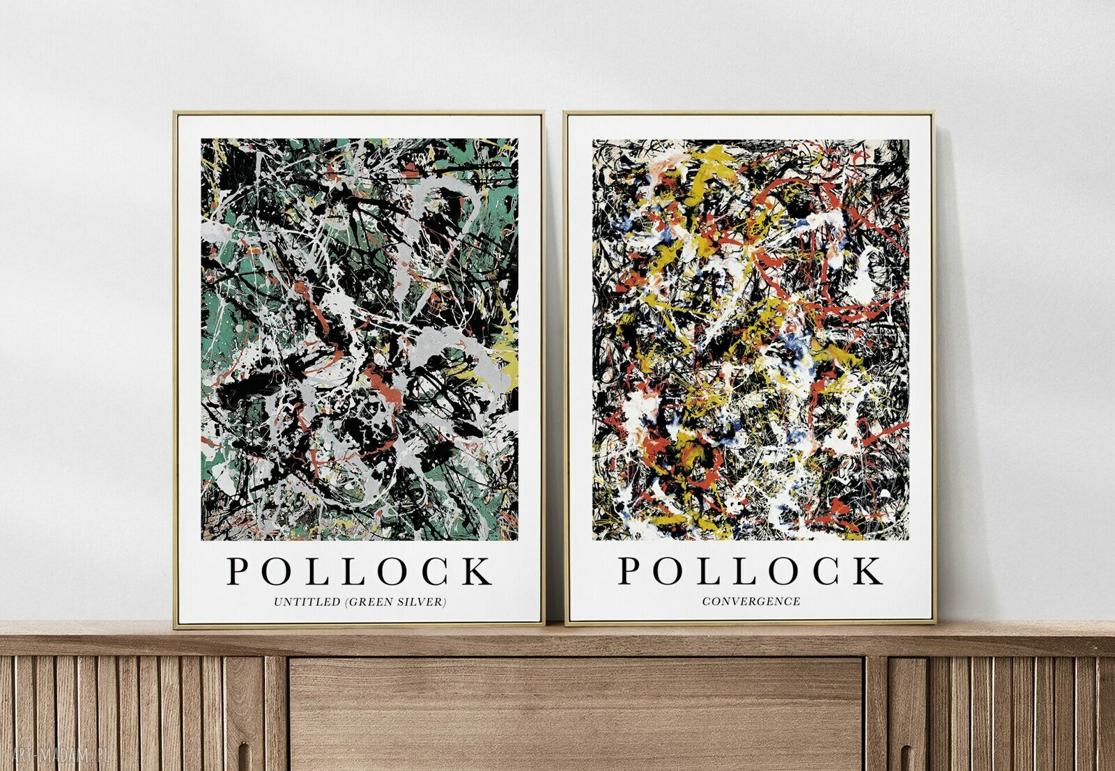 Zestaw plakatów Pollock 50x70 cm do salonu - 2 szt.