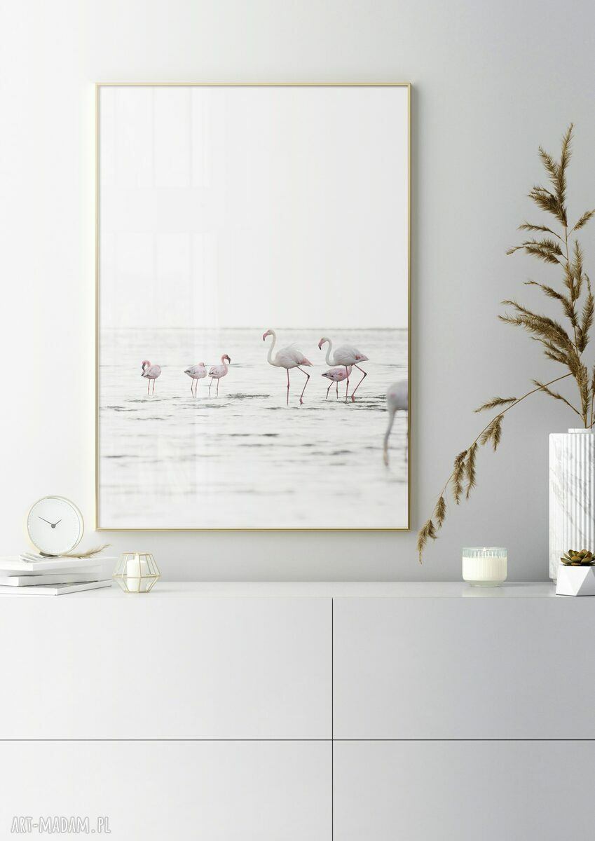 Zestaw plakatów 40x50 cm flamingi (2 sztuki) - matowy druk pigmentowy