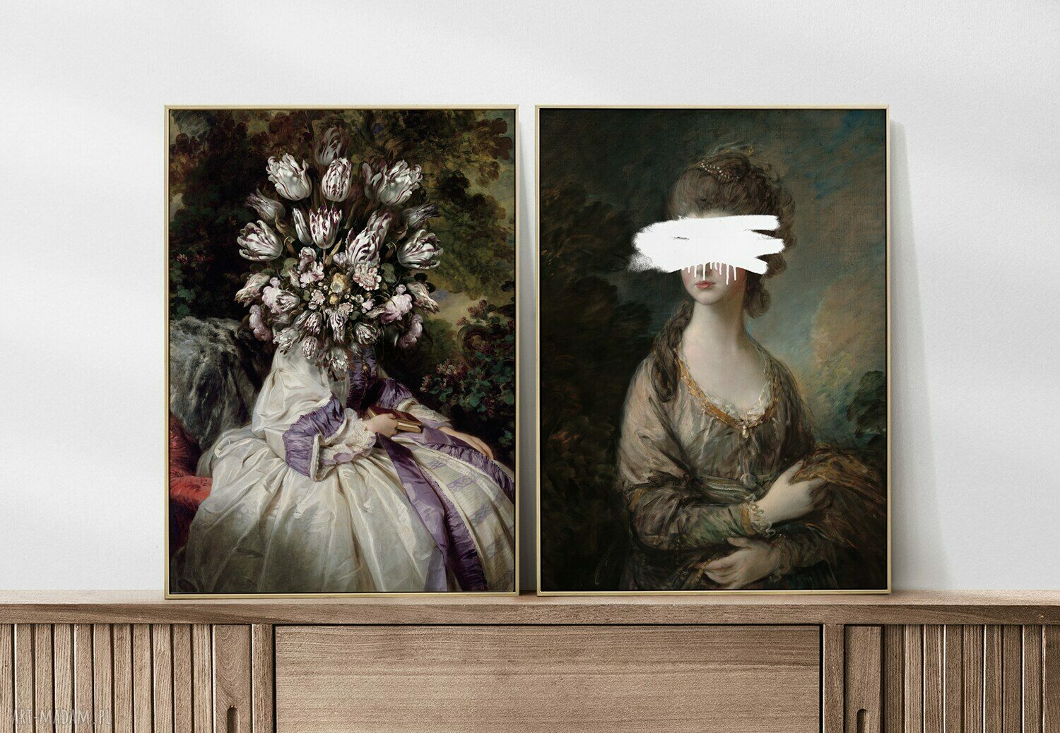 Zestaw plakatów Sztuka 40x50 cm - kobiece kolaże do salonu