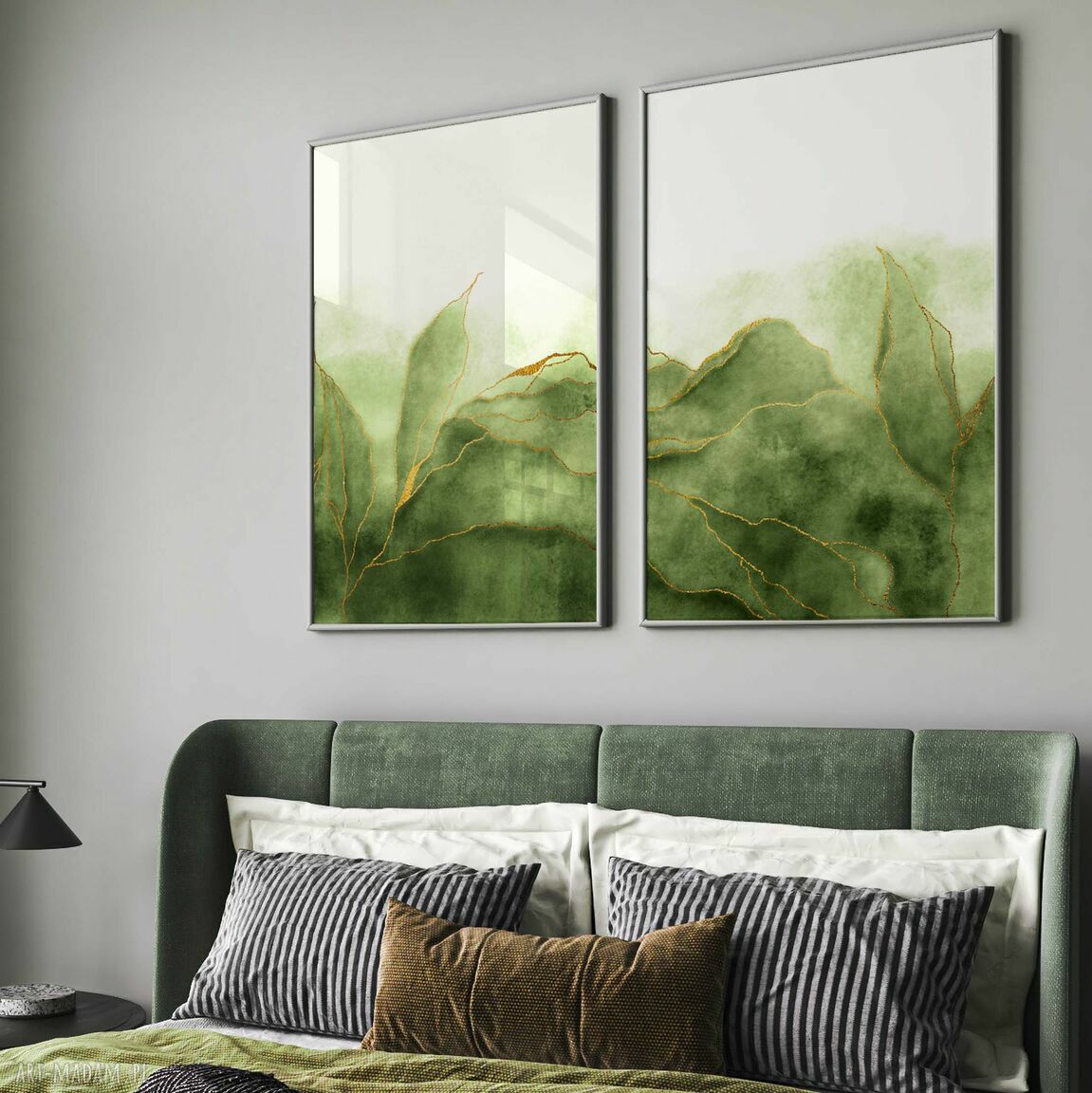 Zestaw 2 plakatów 40x50 cm - liście w abstrakcji (bez ram)