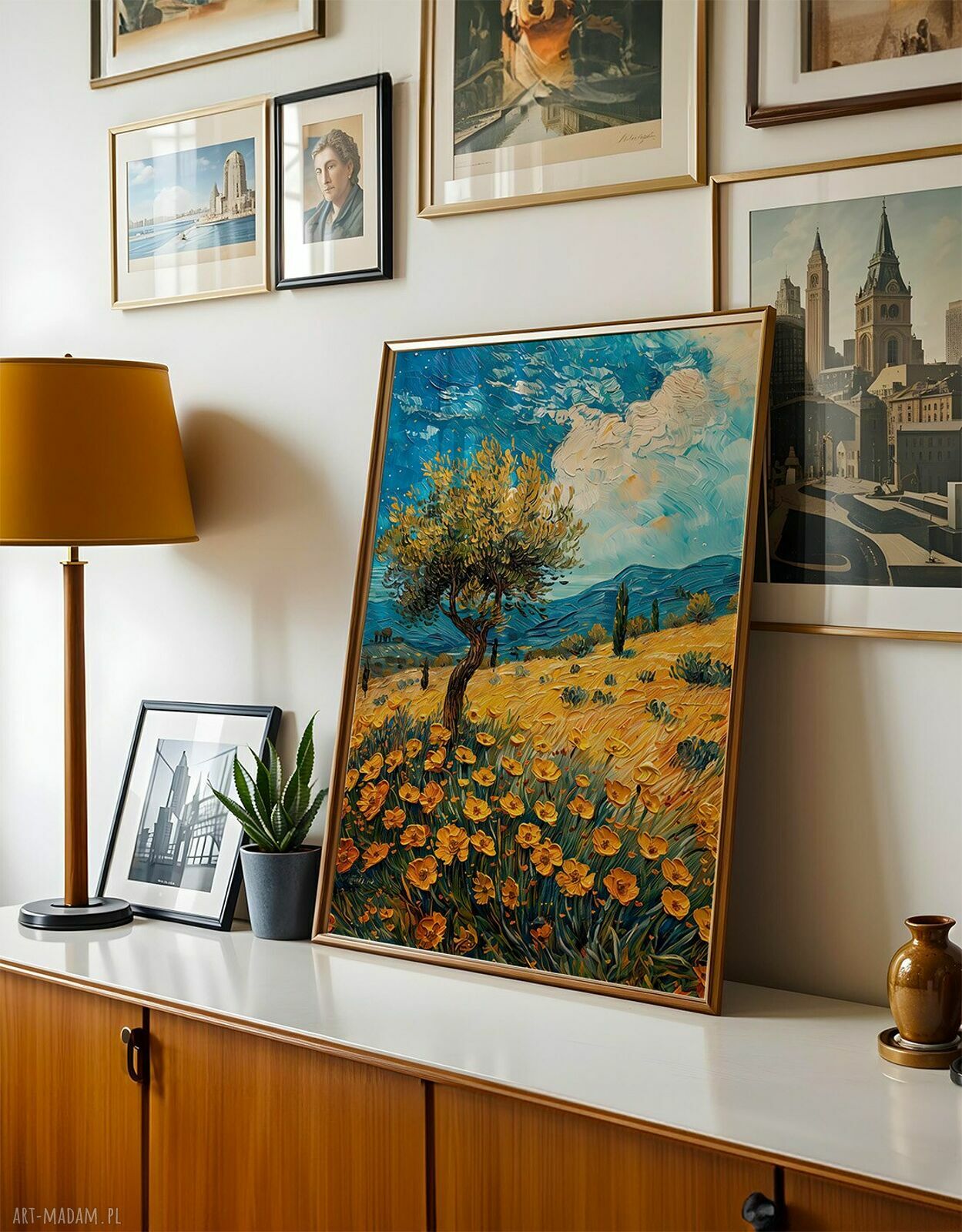 Zestaw plakatów 4x 30x40 cm w stylu Van Gogha - włoski pejzaż (set222)