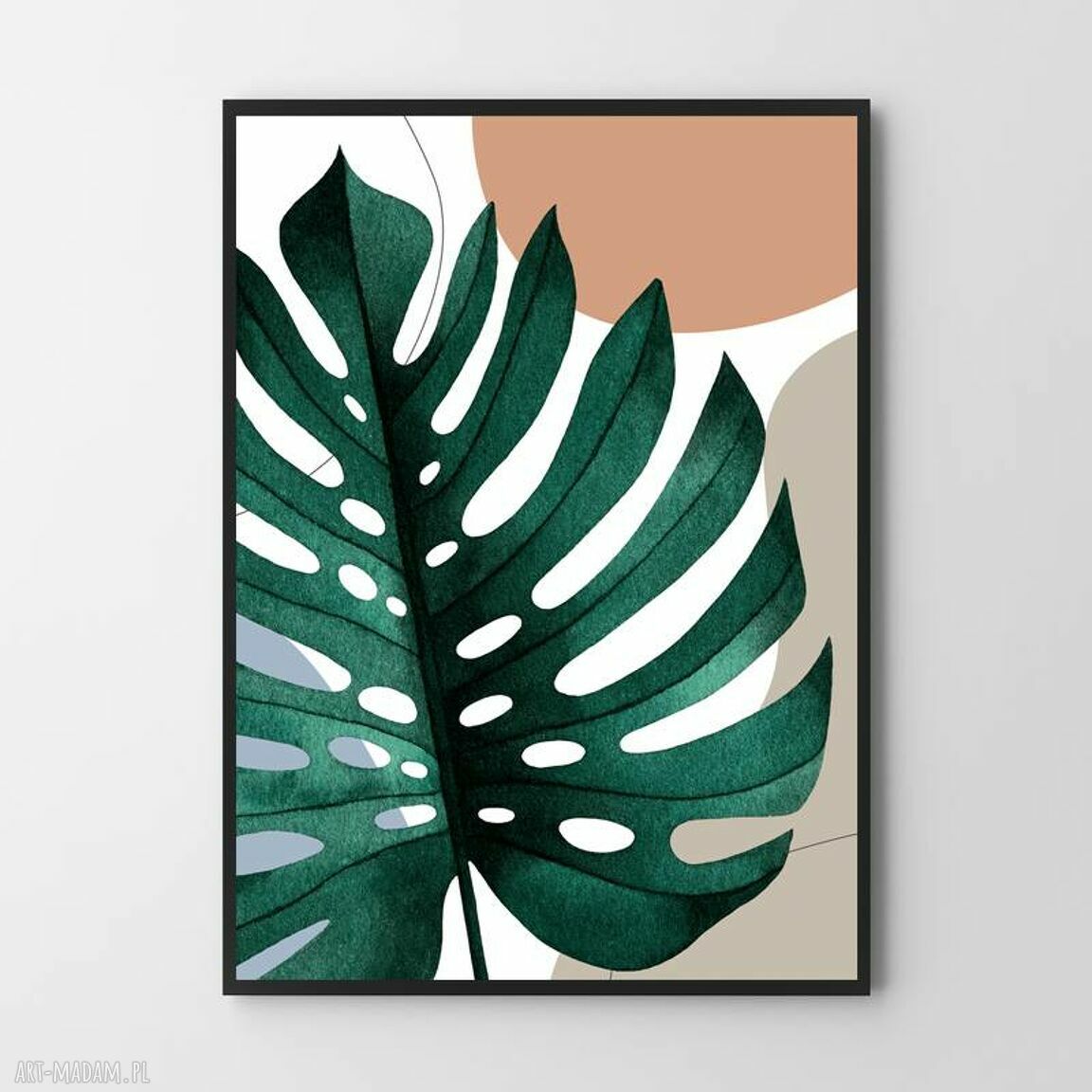 Zestaw plakatów boho liście 30x40 cm - monstera