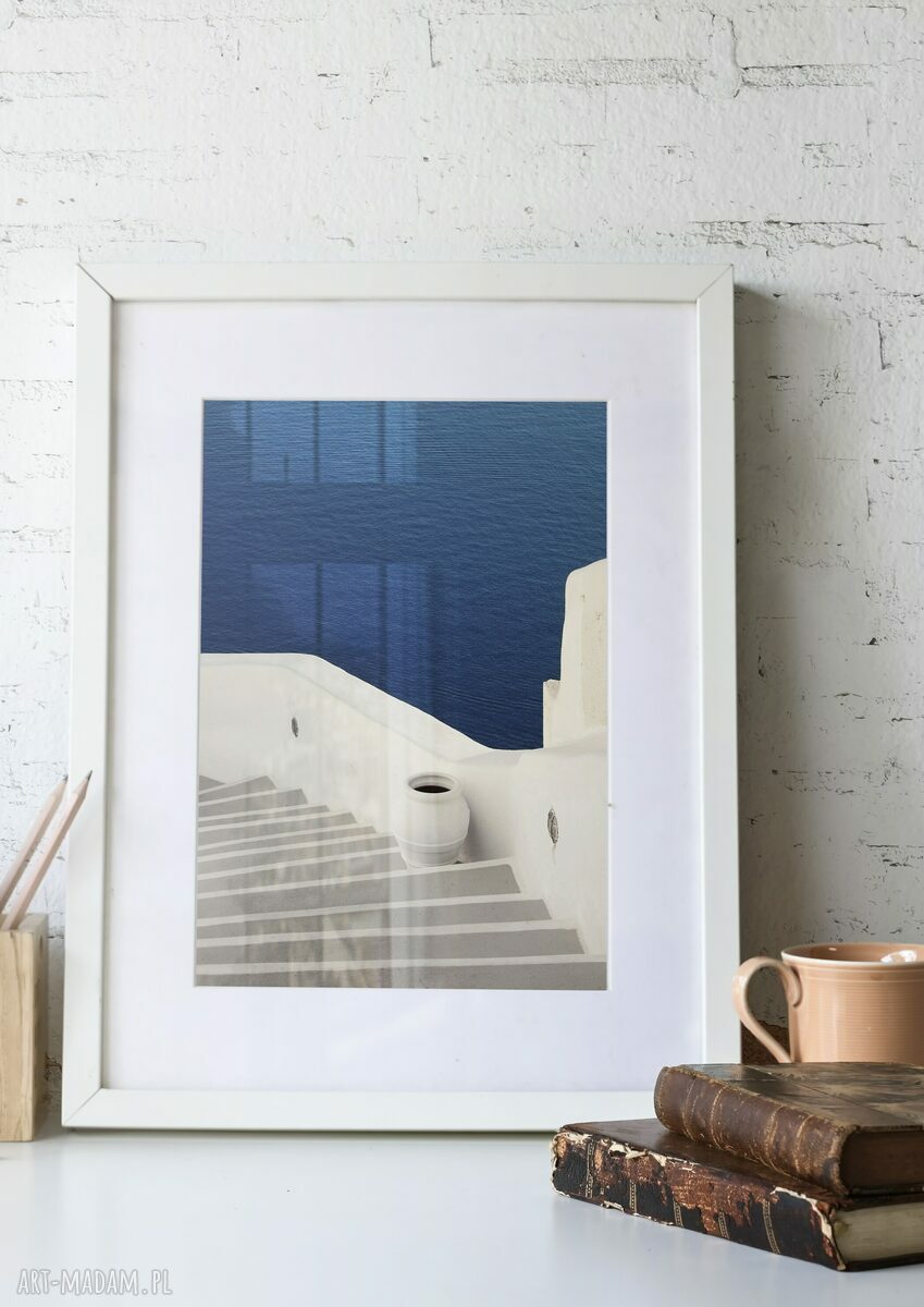 Zestaw 2 plakatów Santorini 50x70 cm - architektura do salonu (bez ram)