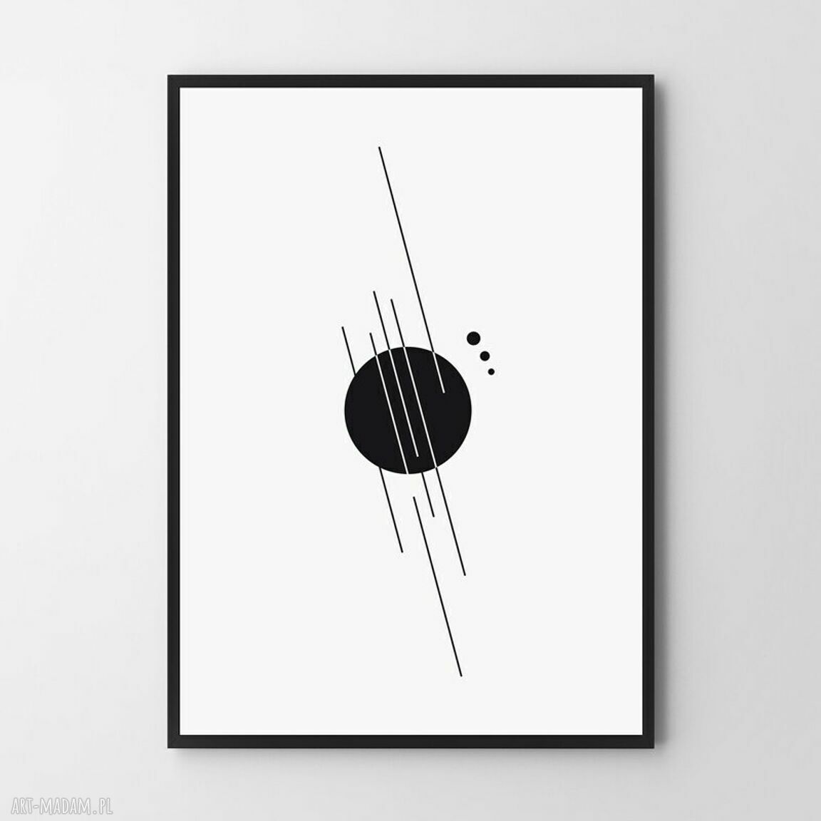 Zestaw 2 plakatów Black Circle 30x40 cm - czarna abstrakcja