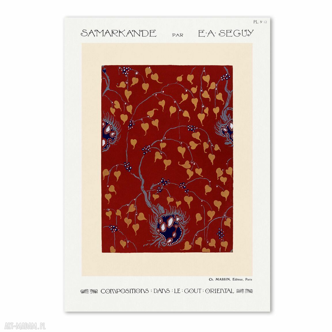 Orientalne wzory vintage - zestaw plakatów 3x50x70 cm (tryptyk)