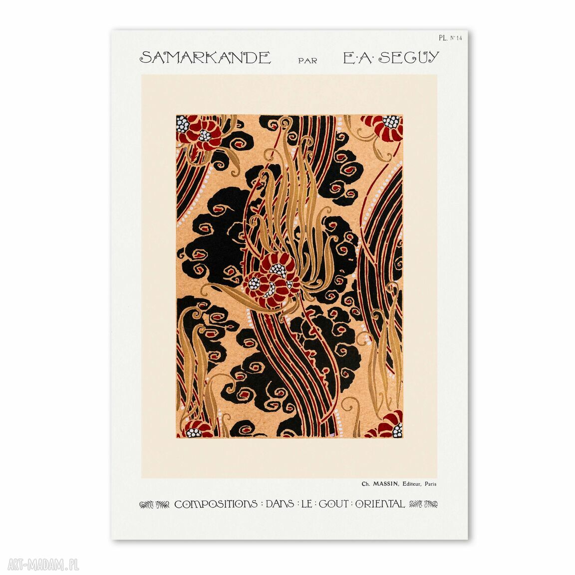 Orientalne wzory vintage - zestaw plakatów 3x50x70 cm (tryptyk)