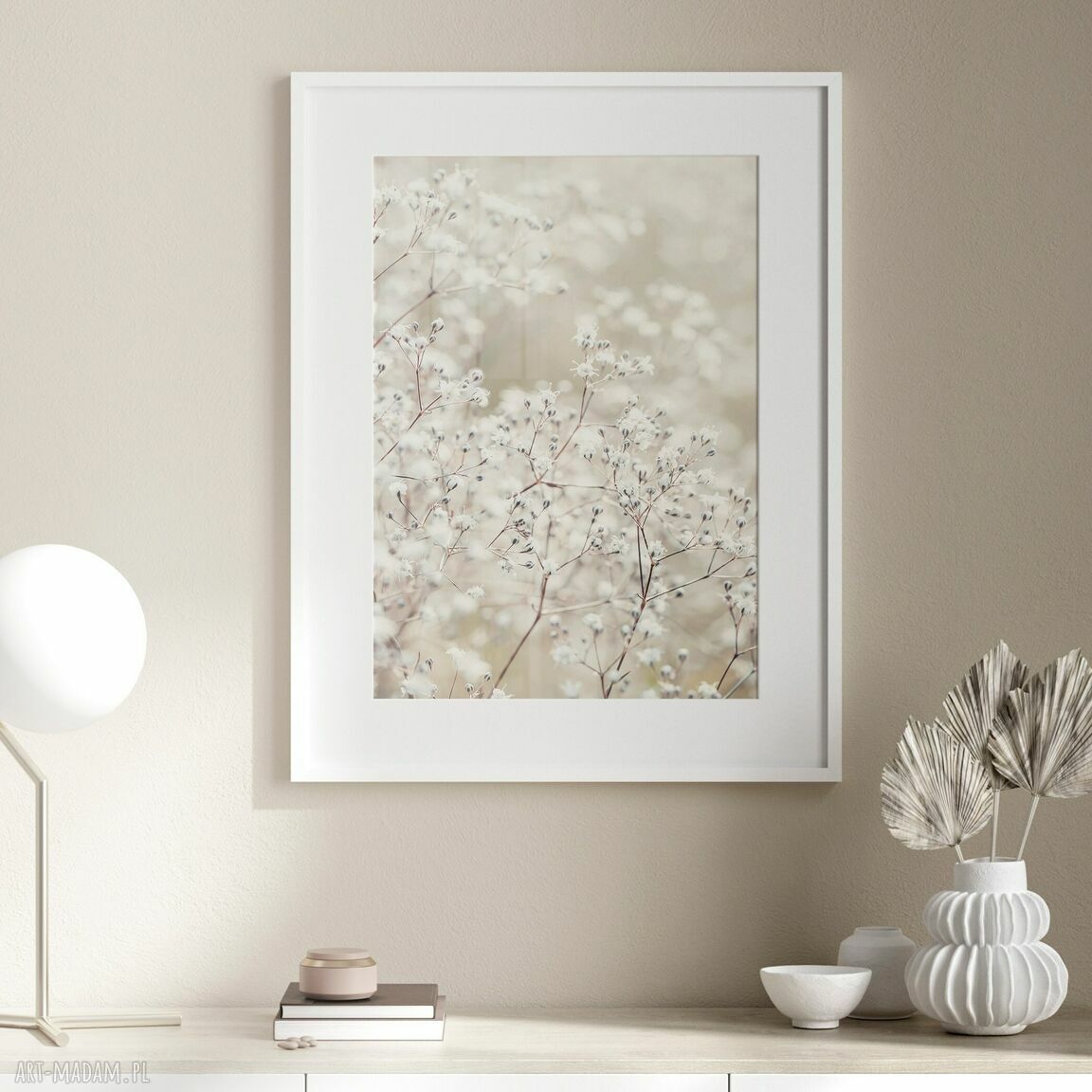 Zestaw plakatów 50x70 cm - Kwiecisty dywan bieli (2 szt.)