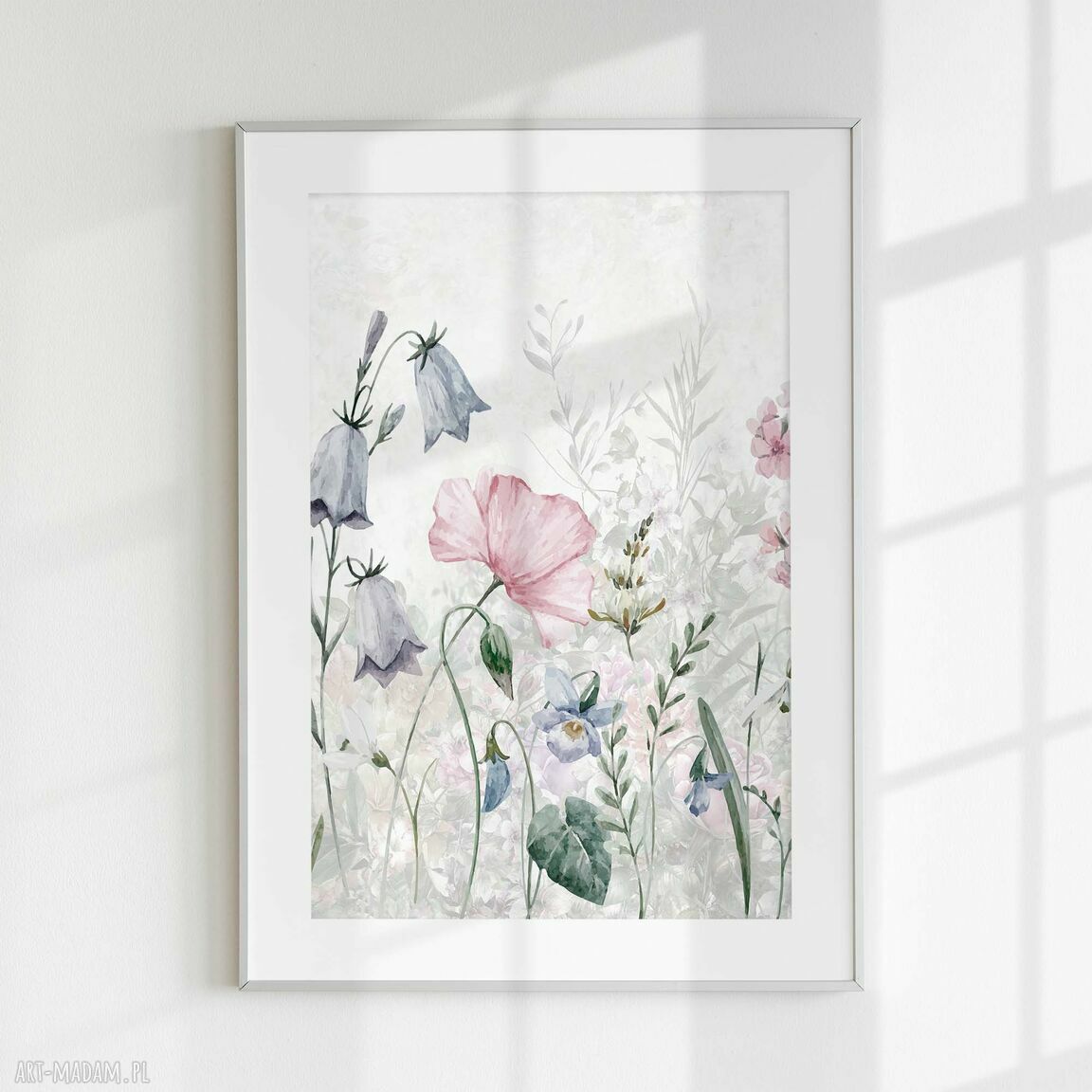 Dyptyk z pastelowymi kwiatami 2x50x70 cm (flow_07) - plakaty do sypialni