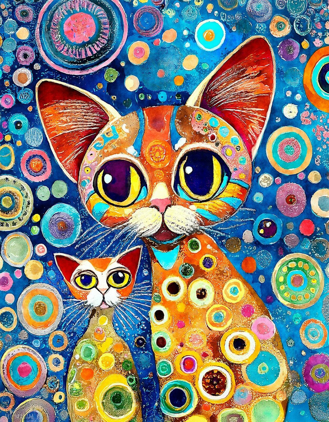 Kolorowe koty - zestaw 3 plakatów 30x40 cm