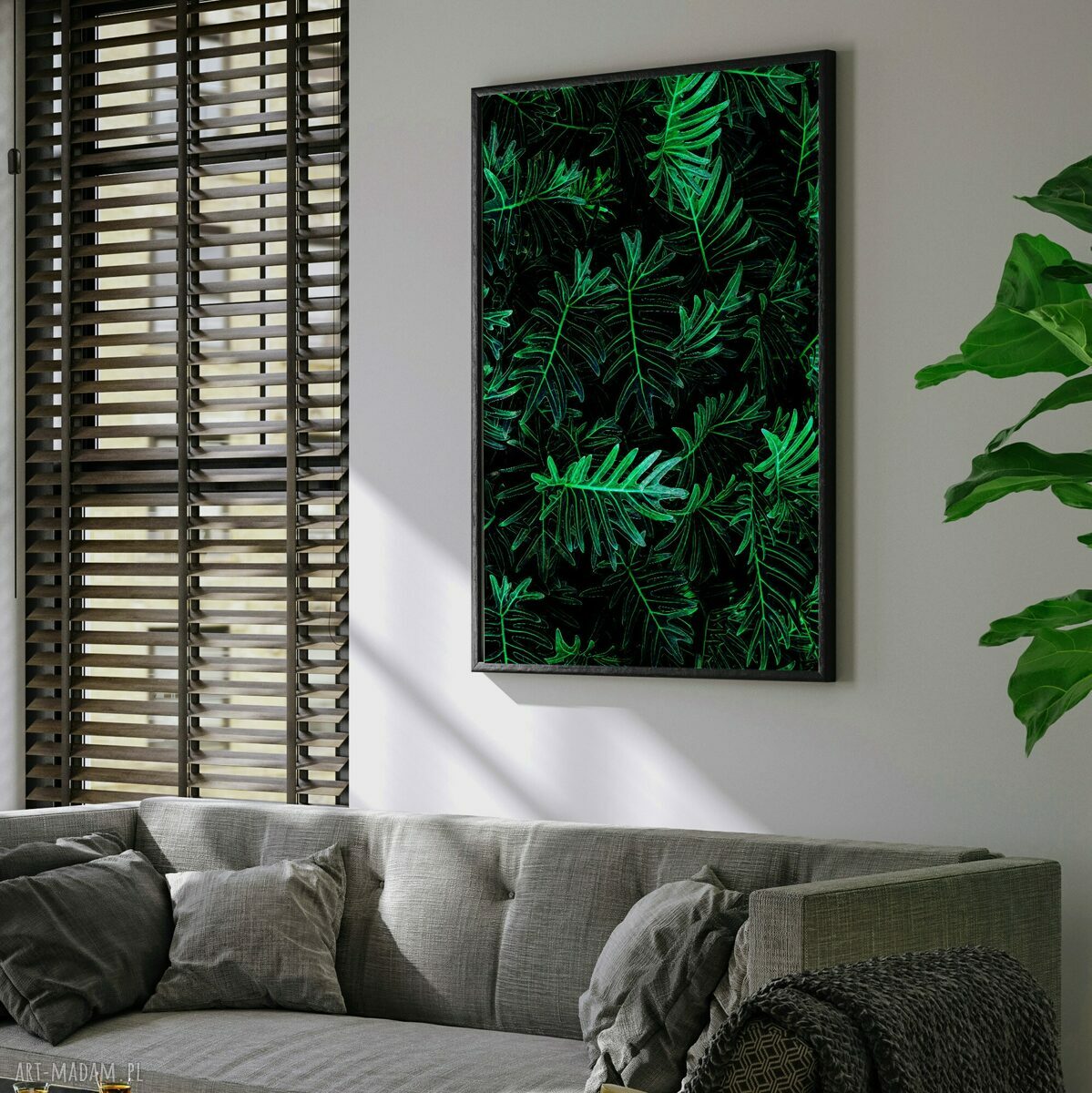 Zestaw plakatów Liście 50x70 cm - 2 sztuki, botaniczna zieleń