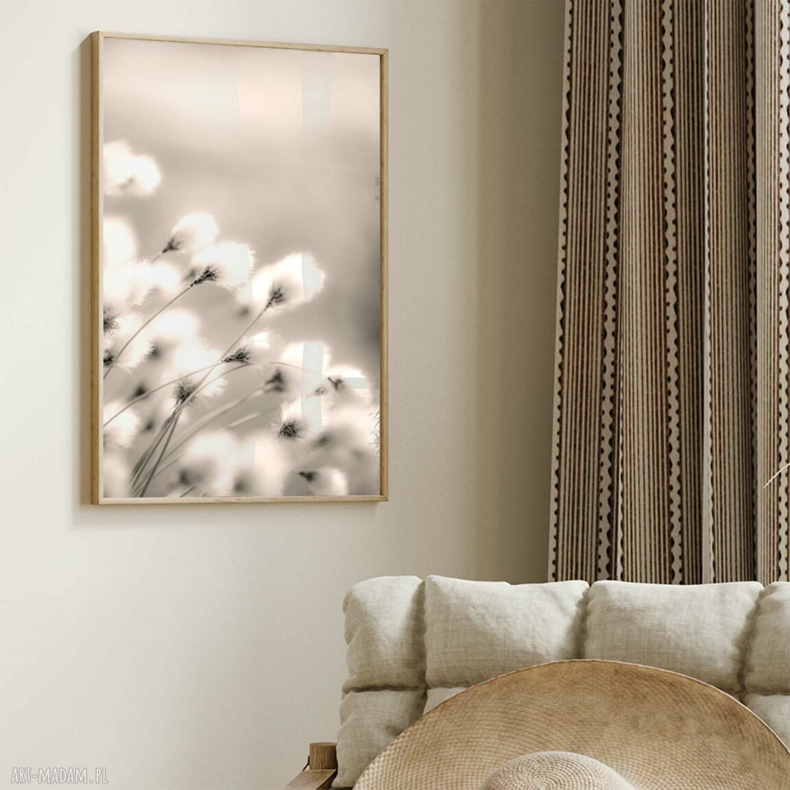 Zestaw plakatów "Trawy Boho" 30x40 cm - tryptyk natura w stylu boho