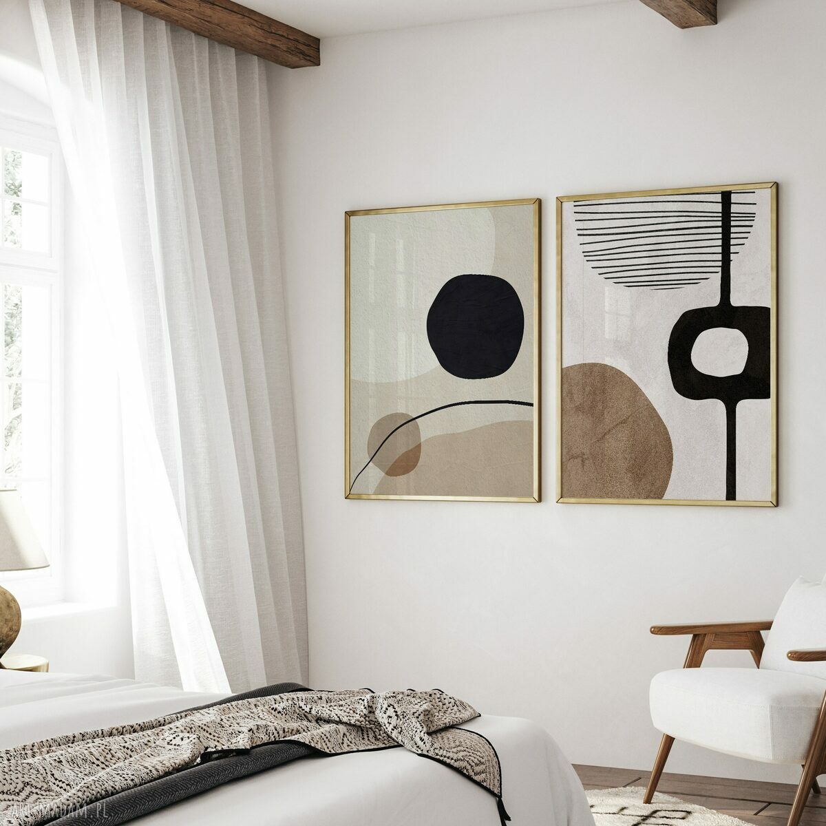 Zestaw 2 plakatów 30x40 cm - abstrakcje geometryczne (2 części)