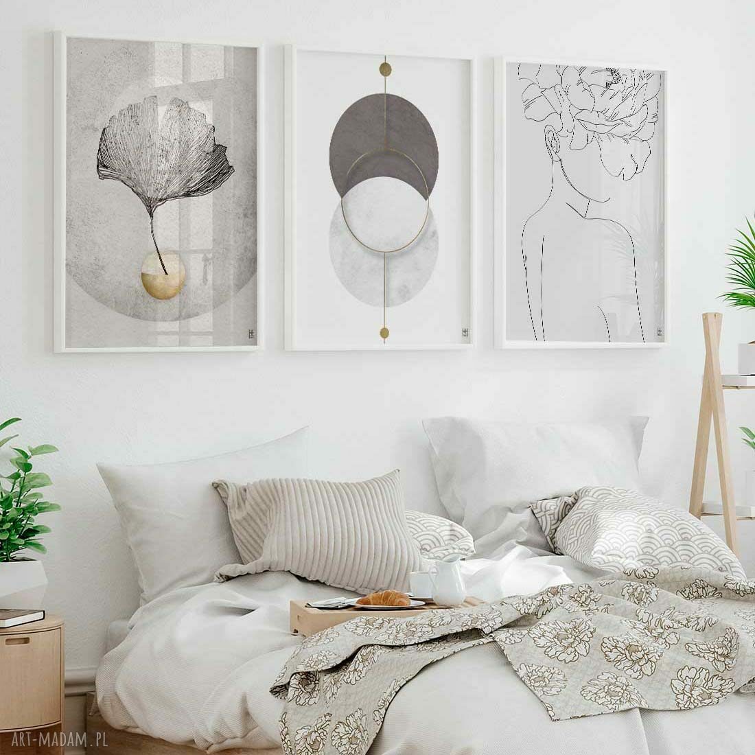 Zestaw plakatów 50x70 cm z liściem miłorzębu (3 szt.)