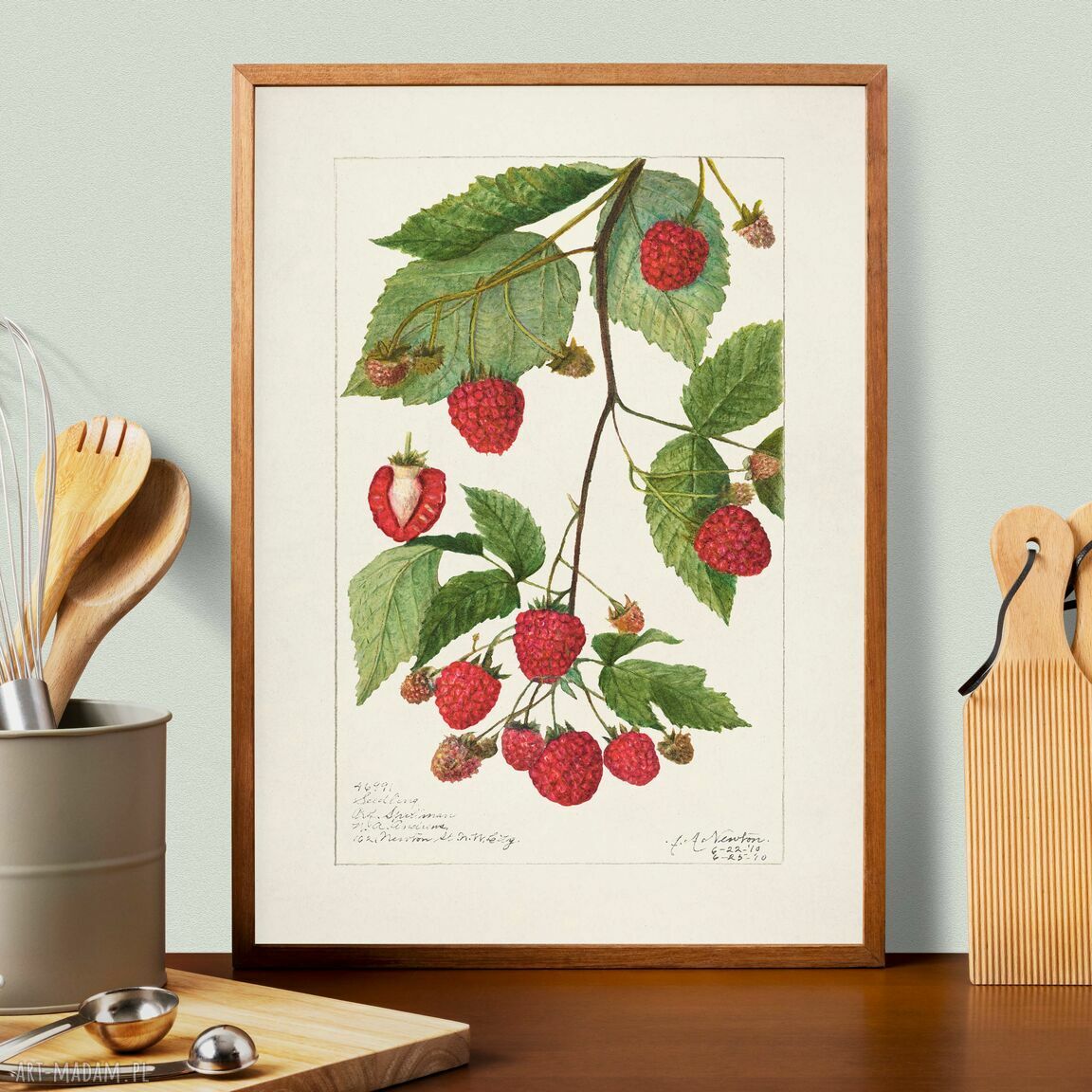 Letnie Owoce - tryptyk retro 30x40 cm (zestaw 3 plakatów) do kuchni
