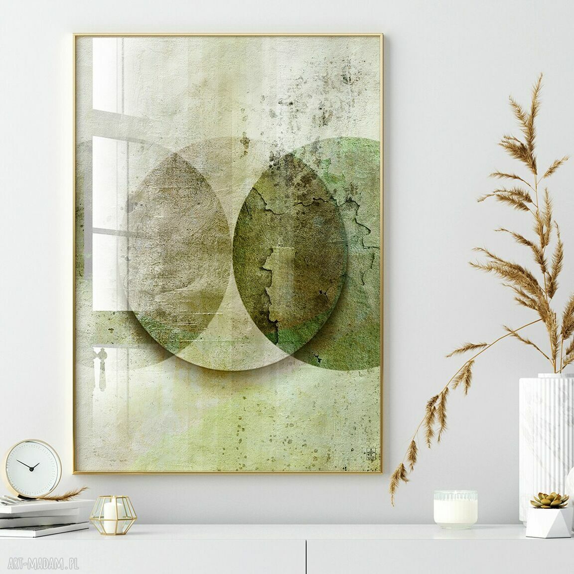Abstrakcja w zieleni - zestaw 2 plakatów 40x50 cm